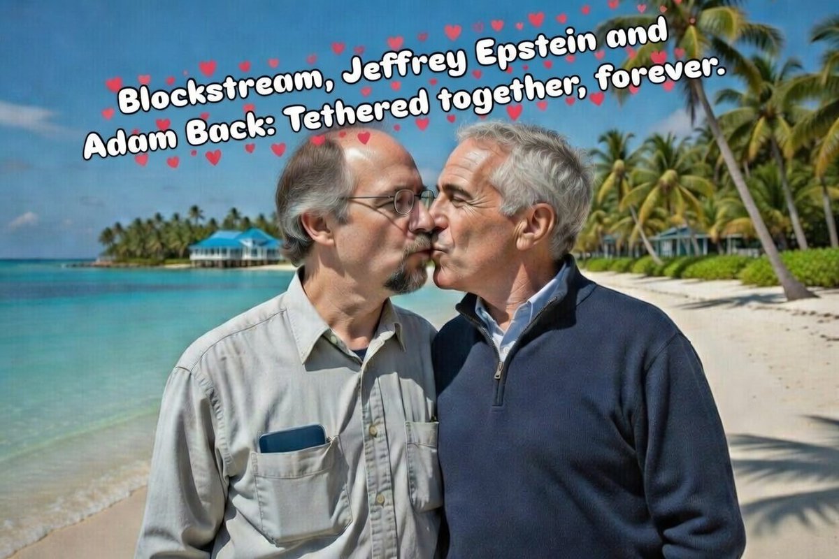 There's no love like the love between two Tetherphiles.

Jeffrey Epstein ♥️ Adam (Andy) Back