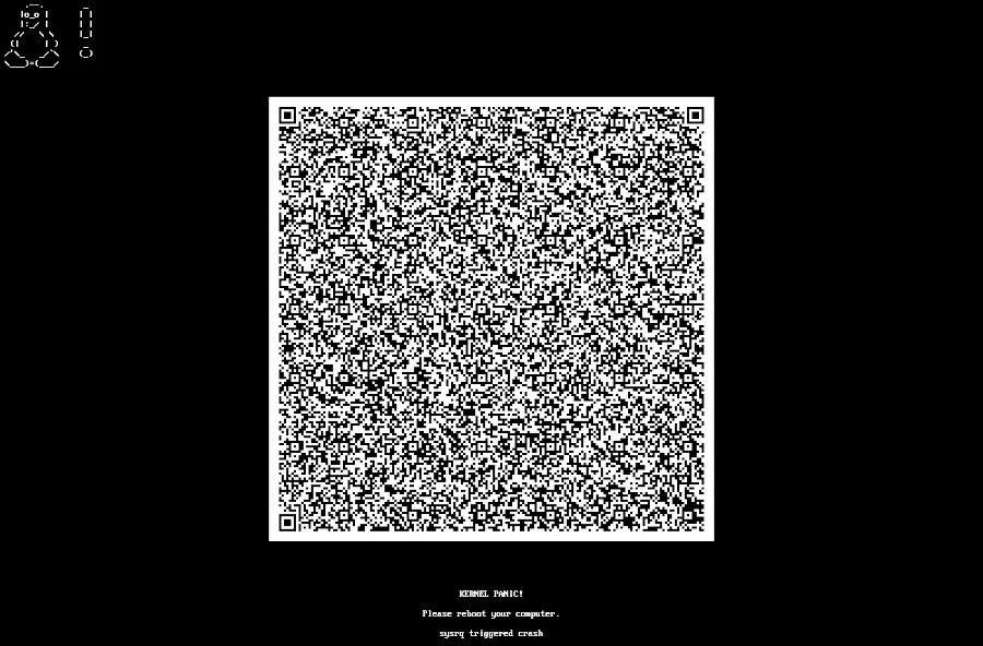 joho_no_todai's tweet photo. Fedoraが、カーネルパニック画面の「その先」を設計し始めている。
QRコードをスマホで読むと、エラーログを整理したWebページが開き、ワンクリックでBugzillaに報告できる仕組みだ。

提案者いわく「自分はデザイナーではない」。だがこの設計思想は、Linux UXの弱点を正確に突いている。
https://t.co/os7XQuSeOm