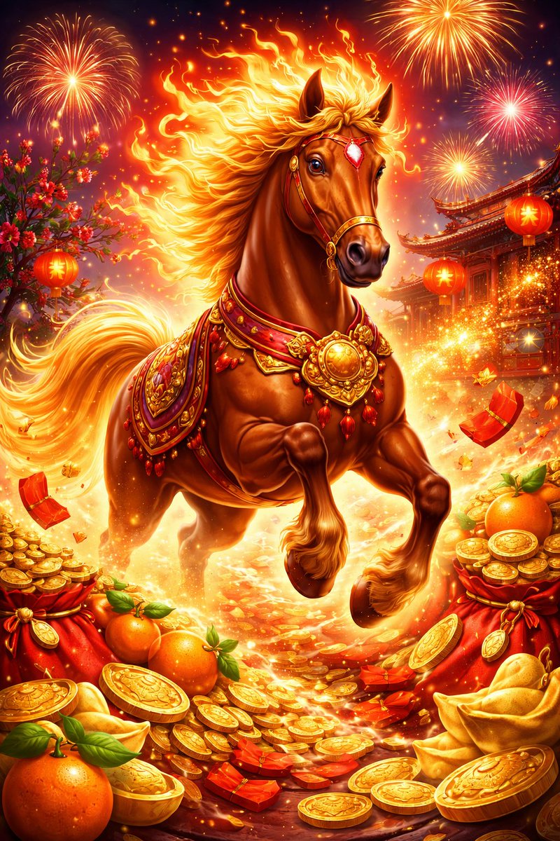 2026年是火马年（Year of the Fire Horse），马到成功超级应景！祝你今年像骏马一样冲劲十足：

马到成功！🐴💨  
马上暴富！💰🚀  
大吉大利！🍊🧧  
好运爆棚！✨🔥  
财源滚滚来💸🌊  
心想事成！🙏🌟  
日进斗金！🤑📈  
今年一起暴富暴富暴富！！！🤑🤑🤑  
恭喜发财！
红红火火过大年～🐎🧧💥