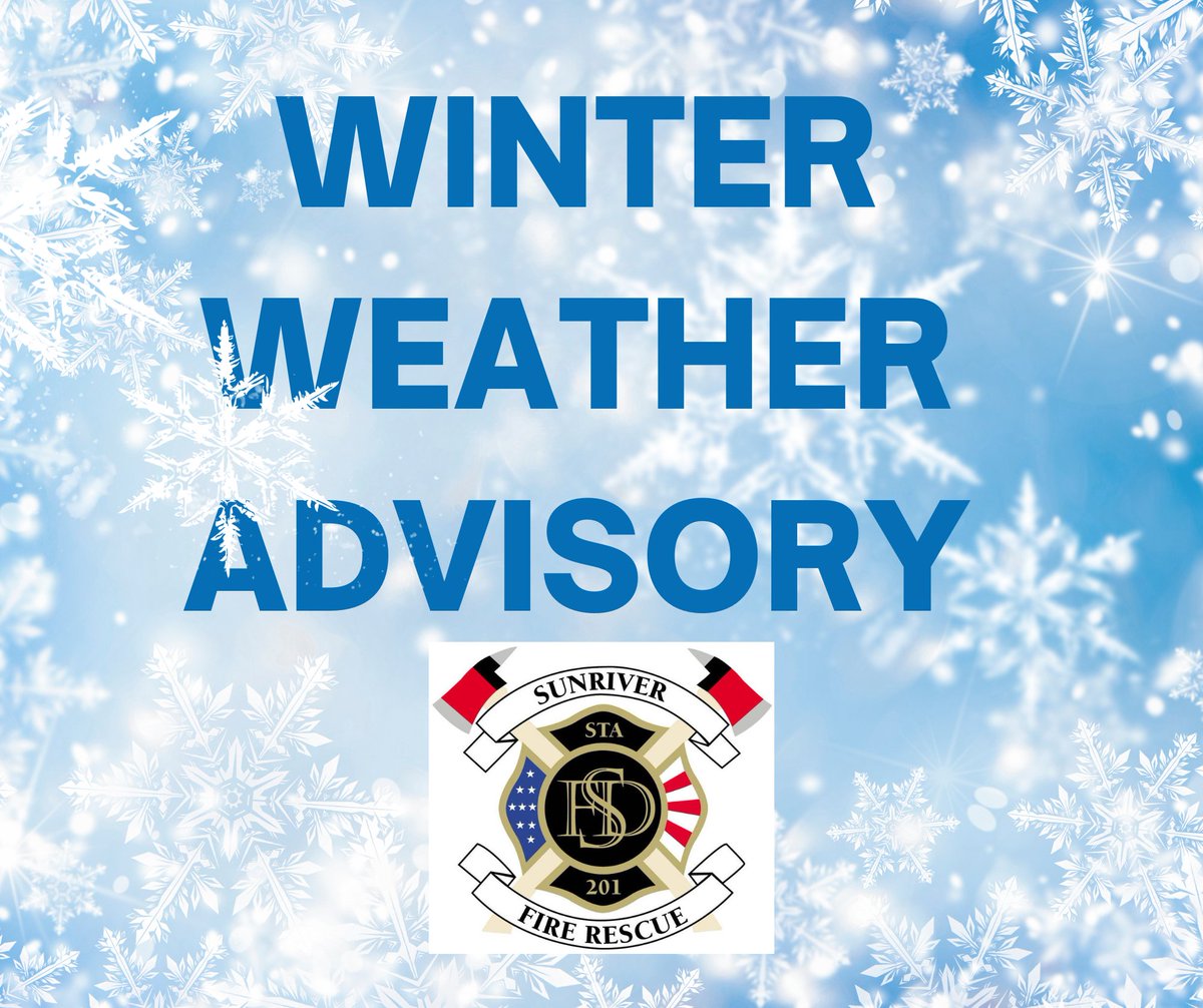 SUNRIVERFD's tweet photo. Sunriver It looks like it is finally going to feel like winter...just when you thought winter driving was over!  There is a Winter Weather Advisory through 10pm Tuesday and it looks like chances of snow for several days.  Remember it may be slick so use caution when driving. https://t.co/Ue1ukMYn1V