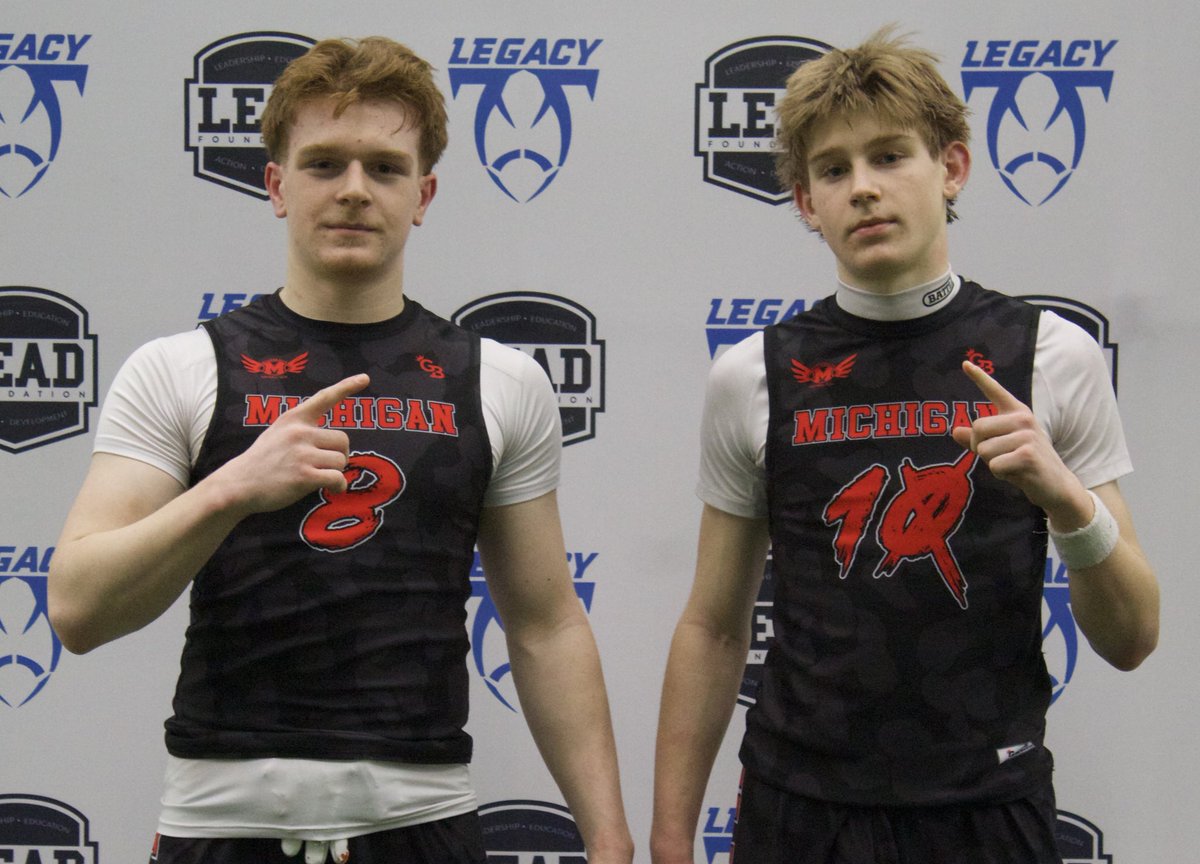 LegacyMI_FBall's tweet photo. Legacy Statewide 7v7 HS League Week 2 MVPs📷

Michigan Elite Black Offense: Reed Schaefer - WR - Seaholm - 2029 @reedschaefer0  Defense: Anton Hildebrandt - DB - Northville - 2027 

@legacy_recruit @gamebreakerhg @MiEliteFball  #legacy #jointhemovement #7on7 https://t.co/YuZWHKJhKC
