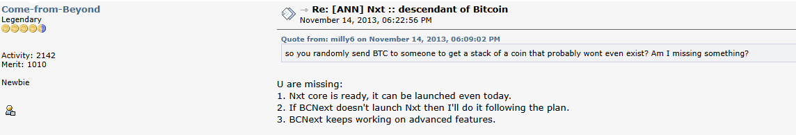 DunnazFlow's tweet photo. $BTC - $QUBIC 

SATOSHI = BTC
MARIA = BCNEXT
Come_from_beyond = QUBIC - NXT - IOTA

BCNext = 1BCN address = $BTC
MARIA Hires Come_from_beyond for BCNext https://t.co/u6b733nvBC