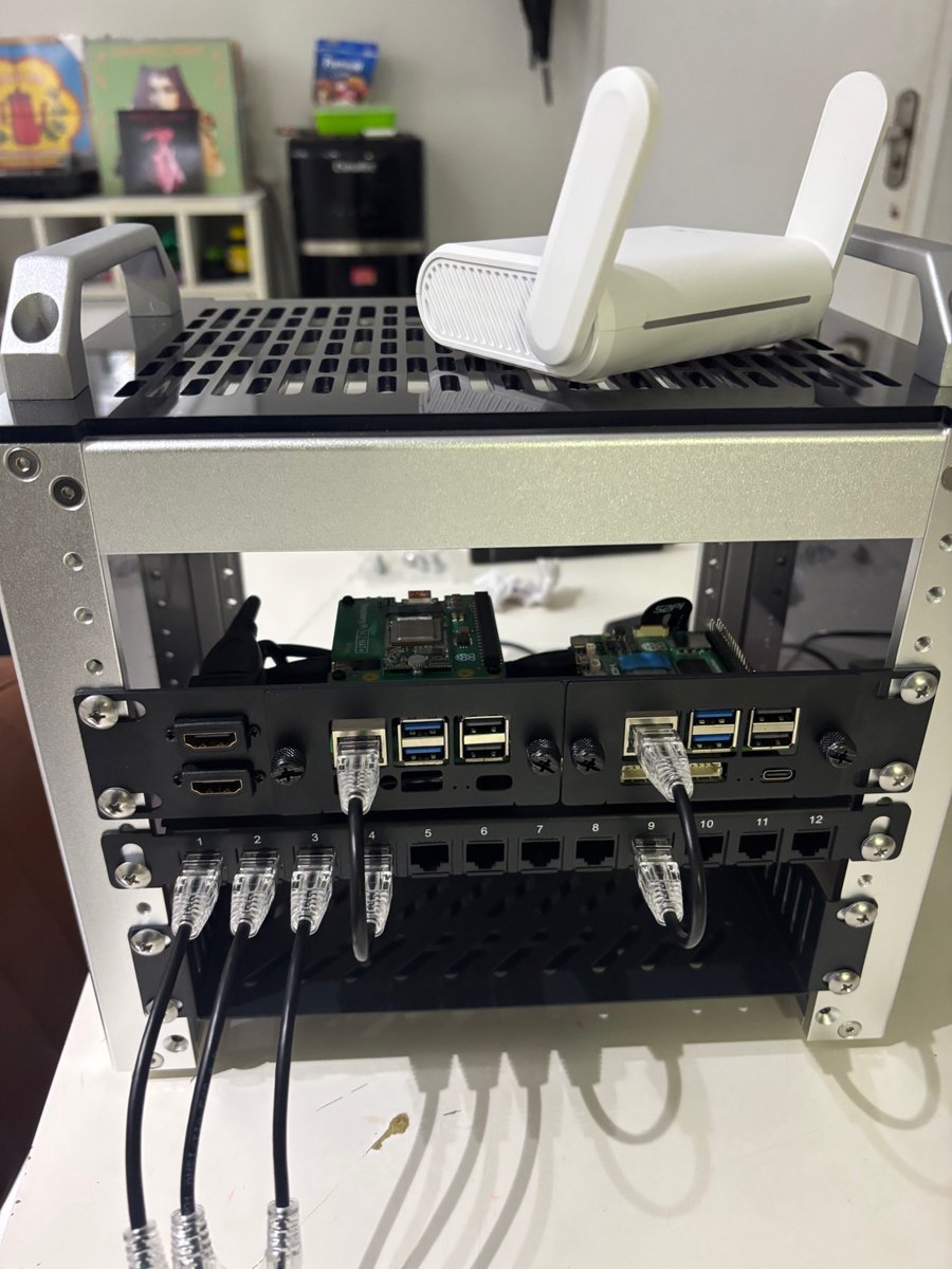 paoloo's tweet photo. day #2 assembling my offgrid mini rack. Linux installed, nvme set, network connected and tested, so far so good... https://t.co/0E5VfvYEOD