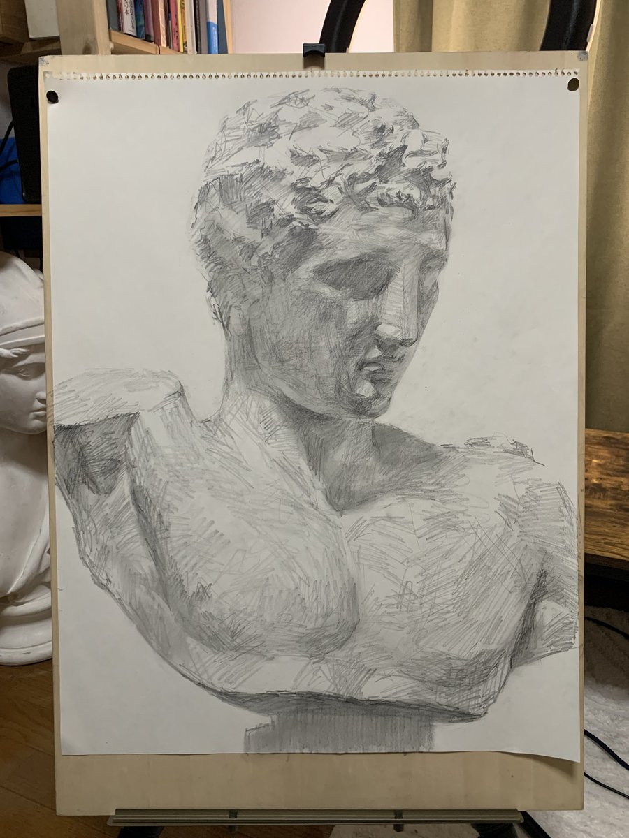 ヘルメスを久しぶりに 普通の構図で描きました✏️ やはり多くの人