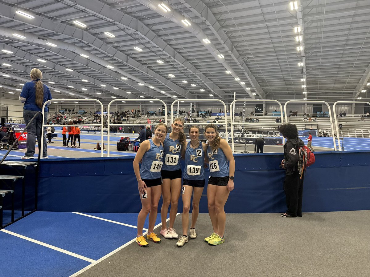 FCHSActivities's tweet photo. Our girls 4x400 qualified for states finishing 3rd in a time of 4:09.11 
Lucy D. also qualified in the 300 finishing 1st with a time of 40.50 https://t.co/r8A5dPlTkA
