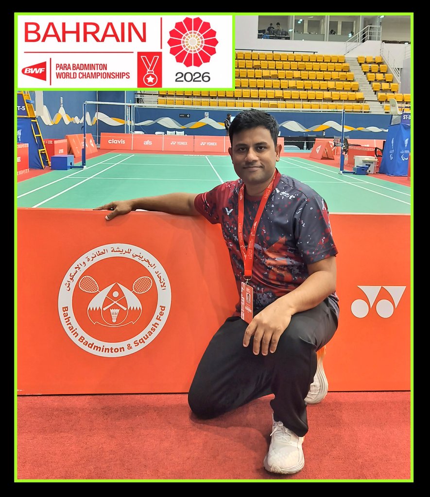 BWF World Championship 2026
Bahrain 🇧🇭 Para Badminton 🏸
#mindtraining #motivation #paracoach #tamilnaducoach #parabadmintoncoach