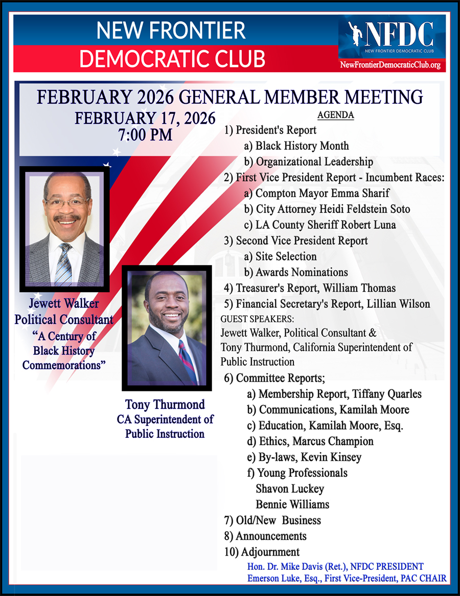Join us tomorrow at 7PM, yes 7PM for our ONLINE General Monthly Meeting with Guest Speakers Jewett Walker, Political Consultant &amp; Tony Thurmond, California Superintendent of Public Instruction. Once again this meeting will be conducted via Zoom.

nfdc.live/gmmflyer