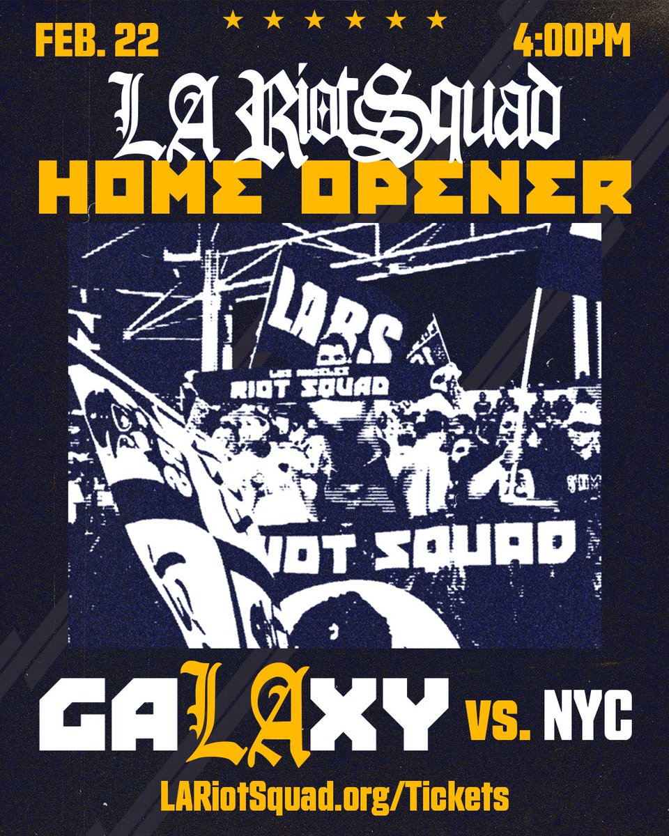 LARiotSquad's tweet photo. Cool down your beers and warm up your voices,  the G'z are back! 

We kick off the season against ny shitty on Feb 22 at 4pm.  Arrive early to pregame, we got brews, tunes, and vibes.

Tailgate kicks off at 12pm so grab tix on our site and come SING &amp; DRINK with the Squad. https://t.co/ULGyKdHfGR