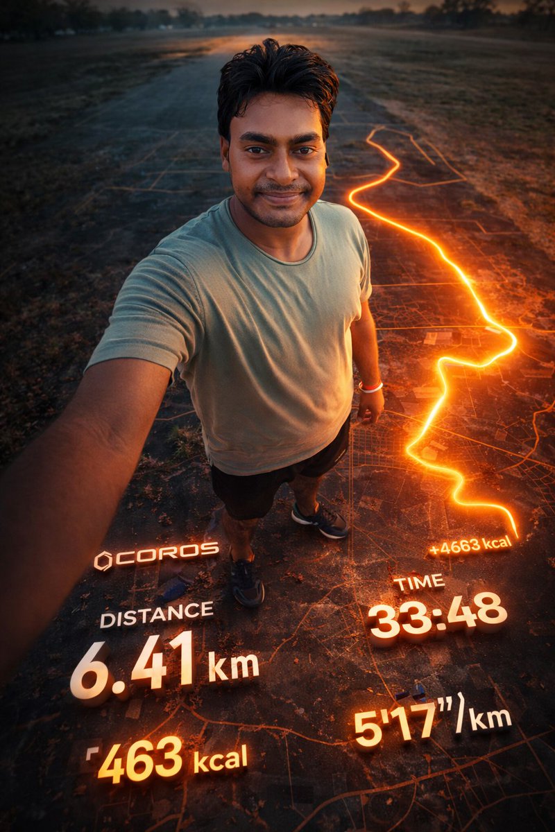 Shaktisingh_Vns's tweet image. After injury → Action again 💪6.40 km | Pace 5:17/km | Time 33:48

Progress isn’t always loud — sometimes it’s one run, one step, one comeback at a time.Keep showing up.

#Motivation #RunLife #NeverQuit #Discipline #KeepMoving