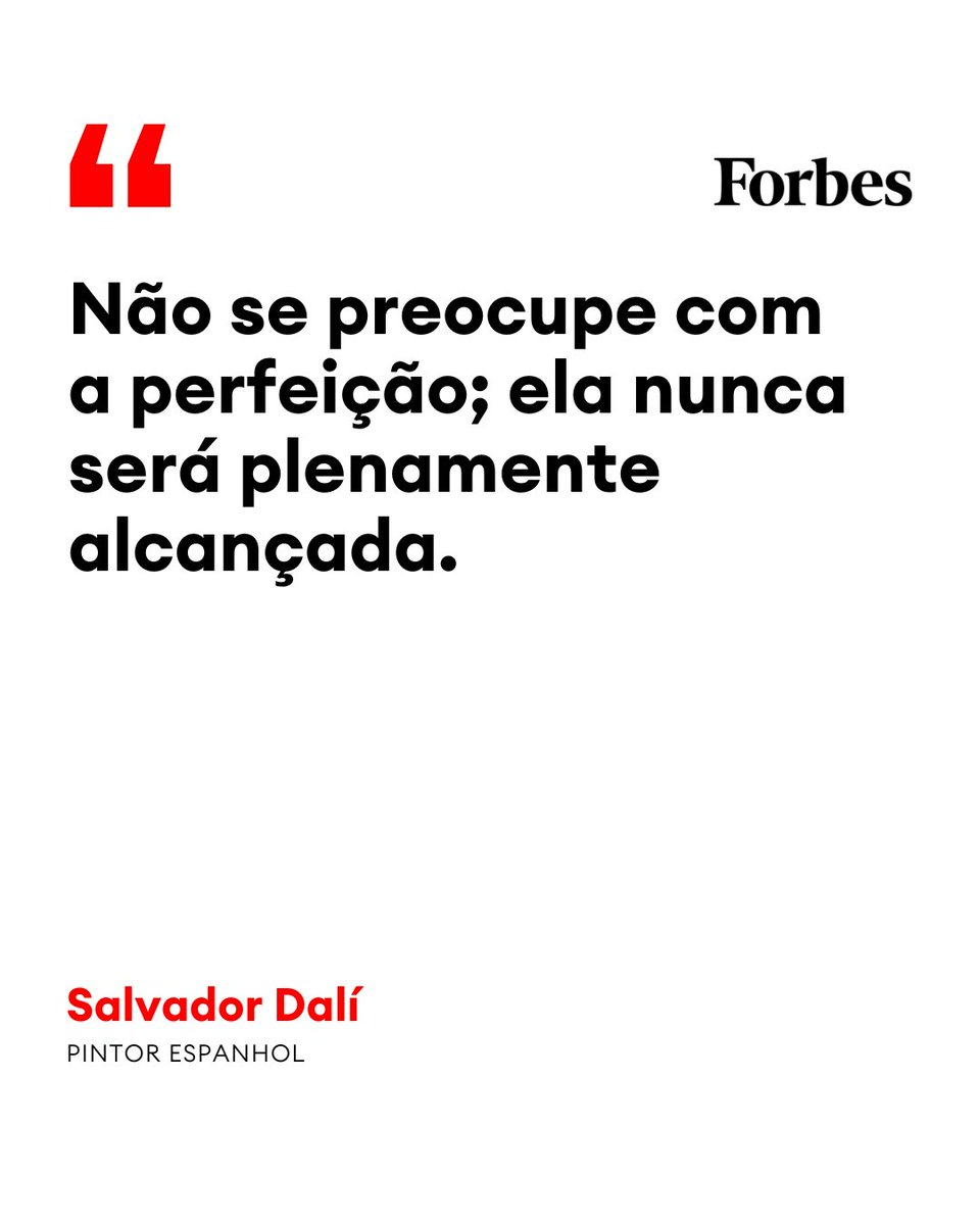 Salvador Dalí (1904–1989) foi um dos principais nomes do surrealismo, conhecido por sua imaginação provocadora e obras icônicas que desafiaram padrões estéticos e intelectuais do século XX.

#SalvadorDali #Perfeicao #Sucesso #Objetivo #FraseDoDia #ForbesBR