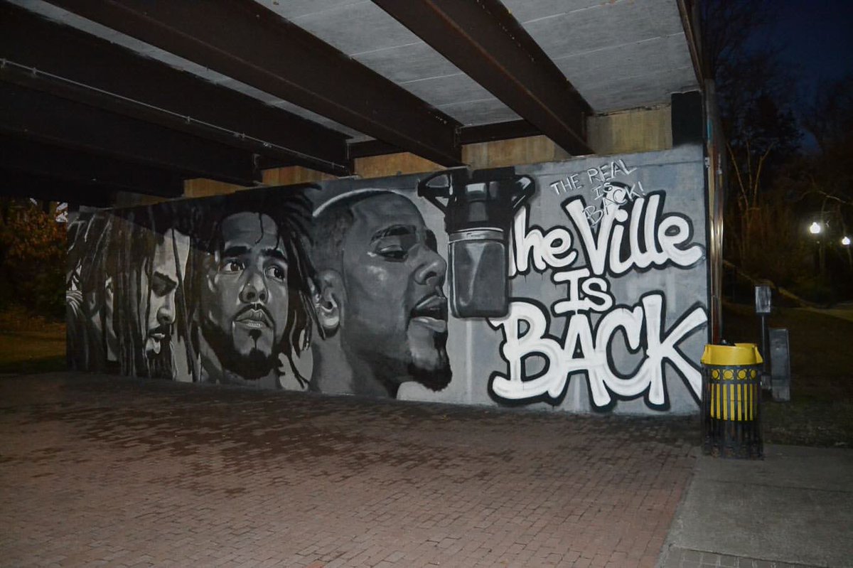 JColeVillle's tweet image. New Cole mural in NC. 🎨