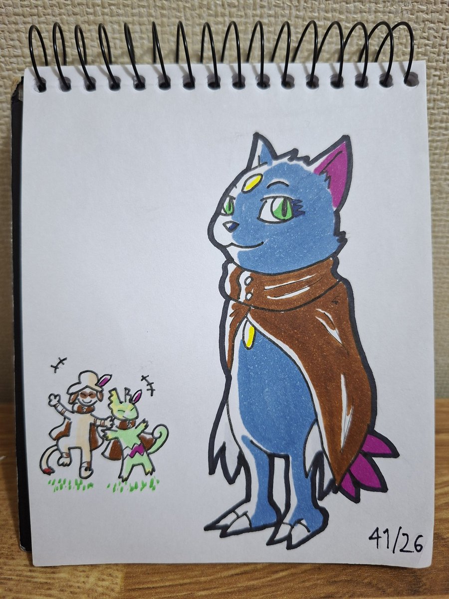 Hoy me enteré que ayer fue el día de Sneasel, así que quise darle otro dibujo a Nina.

En general le cuesta sonreír, pero a veces no puede evitarlo con esos dos idiotas tan cerca. 🐶🐱🐸