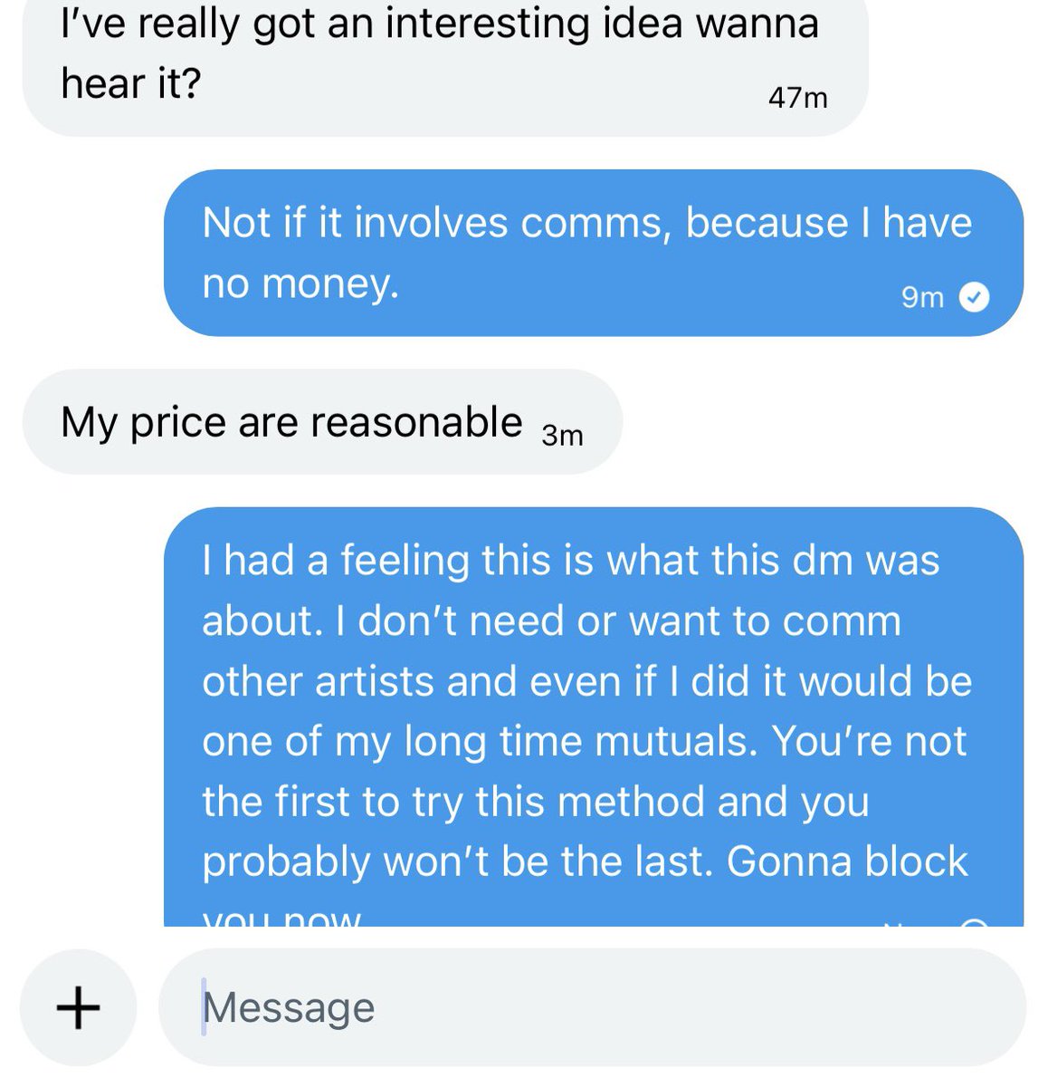 Artists who take comms!!! Pls don’t do this! Seriously! #ArtistOnTwitter