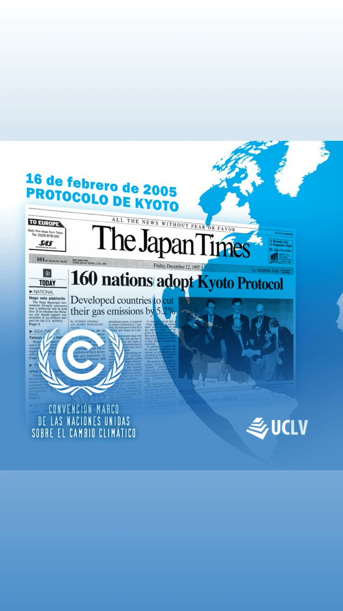 🌍 El 16 de febrero de 2005 entró en vigor el Protocolo de #Kioto, primer acuerdo internacional vinculante para reducir las emisiones de gases de efecto invernadero. Su legado nos recuerda que la cooperación global es esencial para enfrentar el cambio climático.🌱 <a href="/CubaMES/">MES</a>