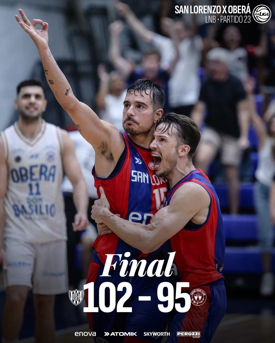 💪 ¡GANOOOOOÓ SAN LORENZOOOOO!

El Ciclón venció a Oberá por 102-95 en el juego 2️⃣3️⃣ de la <a href="/LigaNacional/">La Liga</a> y alcanzó su segundo triunfo consecutivo.

🔜 El próximo partido será el jueves 19 de febrero a las 20:30 hs ante Quimsa, en el Pando.

💙❤️💪 ¡Triunfazo, Ciclón!