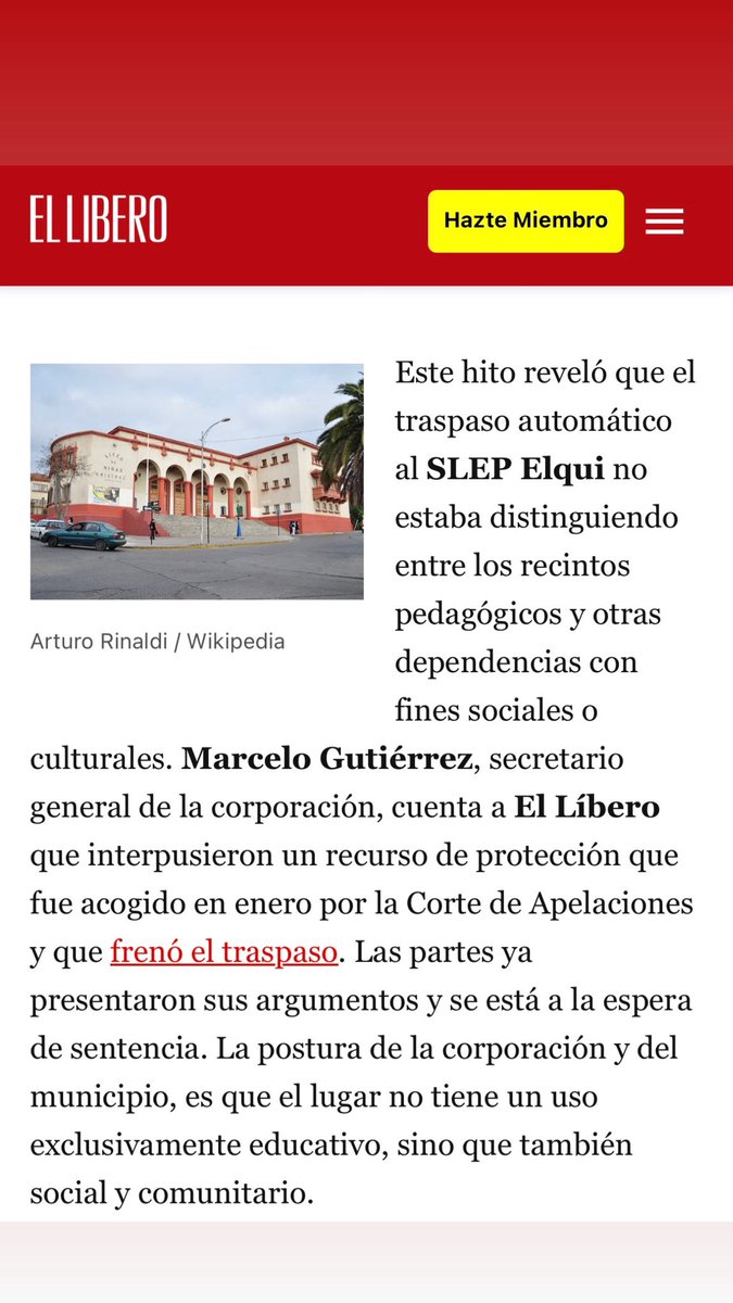 Investigación de El Líbero expone los riesgos del traspaso de inmuebles municipales a los SLEP.
La nota recoge advertencias de <a href="/sebastiansichel/">Sebastián Sichel</a> y autoridades locales: sin reglas claras, se debilita el patrimonio público y la autonomía municipal.