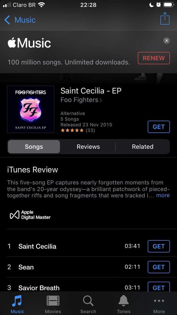 Ninguém ta falando do álbum do Foo Fighters que ta de graça no iTunes Brasil?