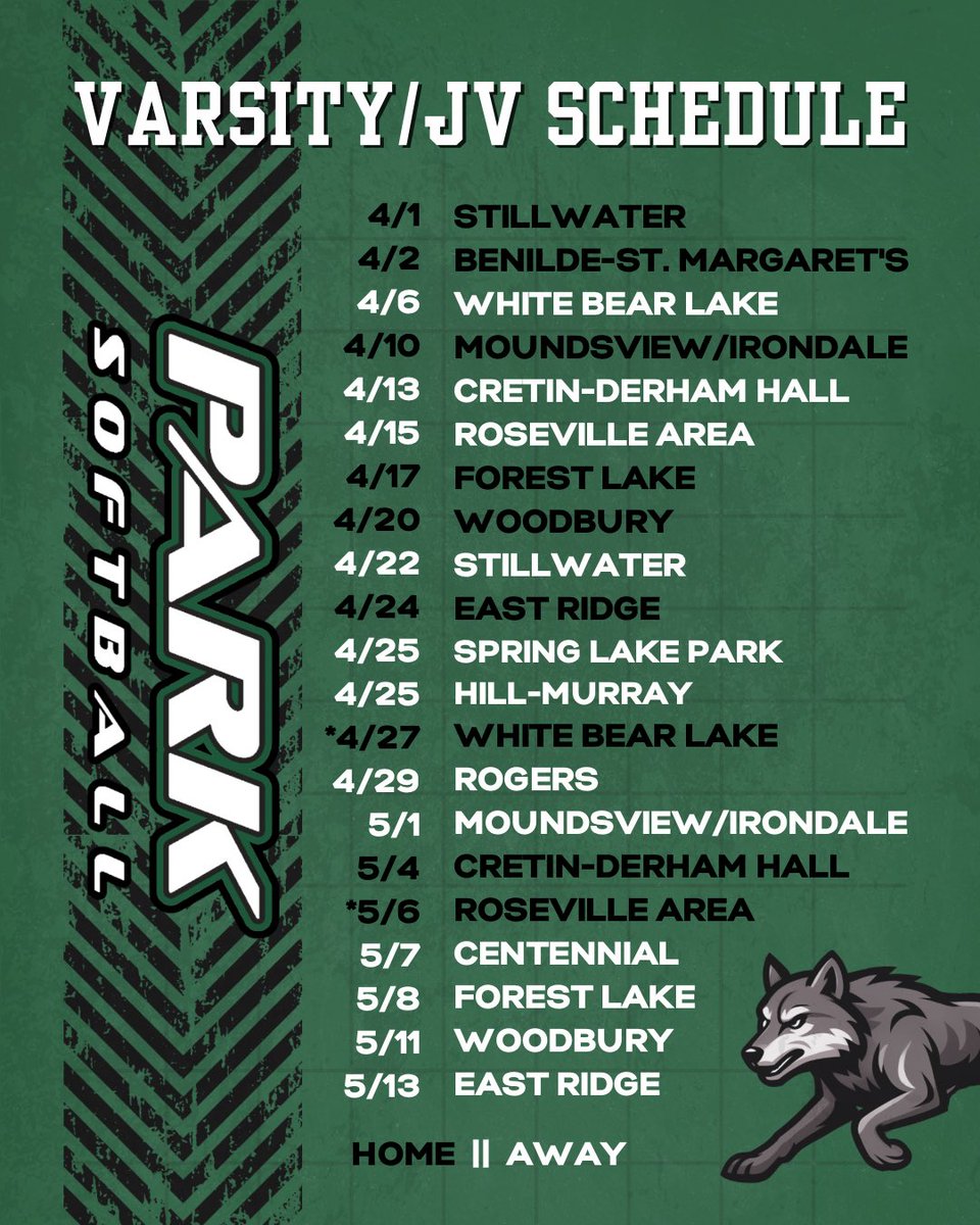 Park_Softball_'s tweet photo. Clear your calendars, we’ve got your spring plans locked in! 🔒 

The 2026 softball schedule is HERE! 🥎

#PackUnited 🐺 | #TraditionIgnited 🔥 https://t.co/wLAFLQyX6k