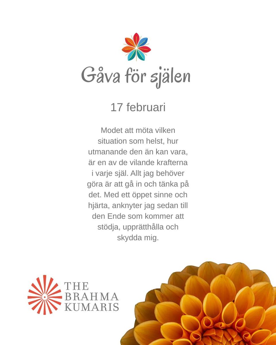 #positivatankar #gåvaförsjälen
brahmakumaris.se