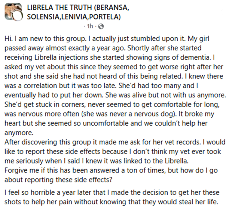 badpetmeds's tweet photo. Another victim of Librela. RIP. πππ’
#SayNoToLibrela #RecallLibrela https://t.co/Ujl48a9vh5