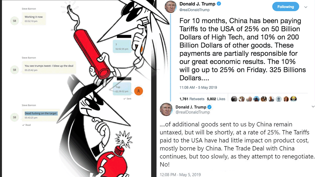 ChadwickVltra's tweet photo. 🧨Did @Bannons_WarRoom BLOW UP @realDonaldTrump's China deal? 💣

Why would Bannon be bragging to Epstein about doing so?

And why is Jeffery Epstein's name redacted?? Like he's a victim... https://t.co/kBGbTyBk7a