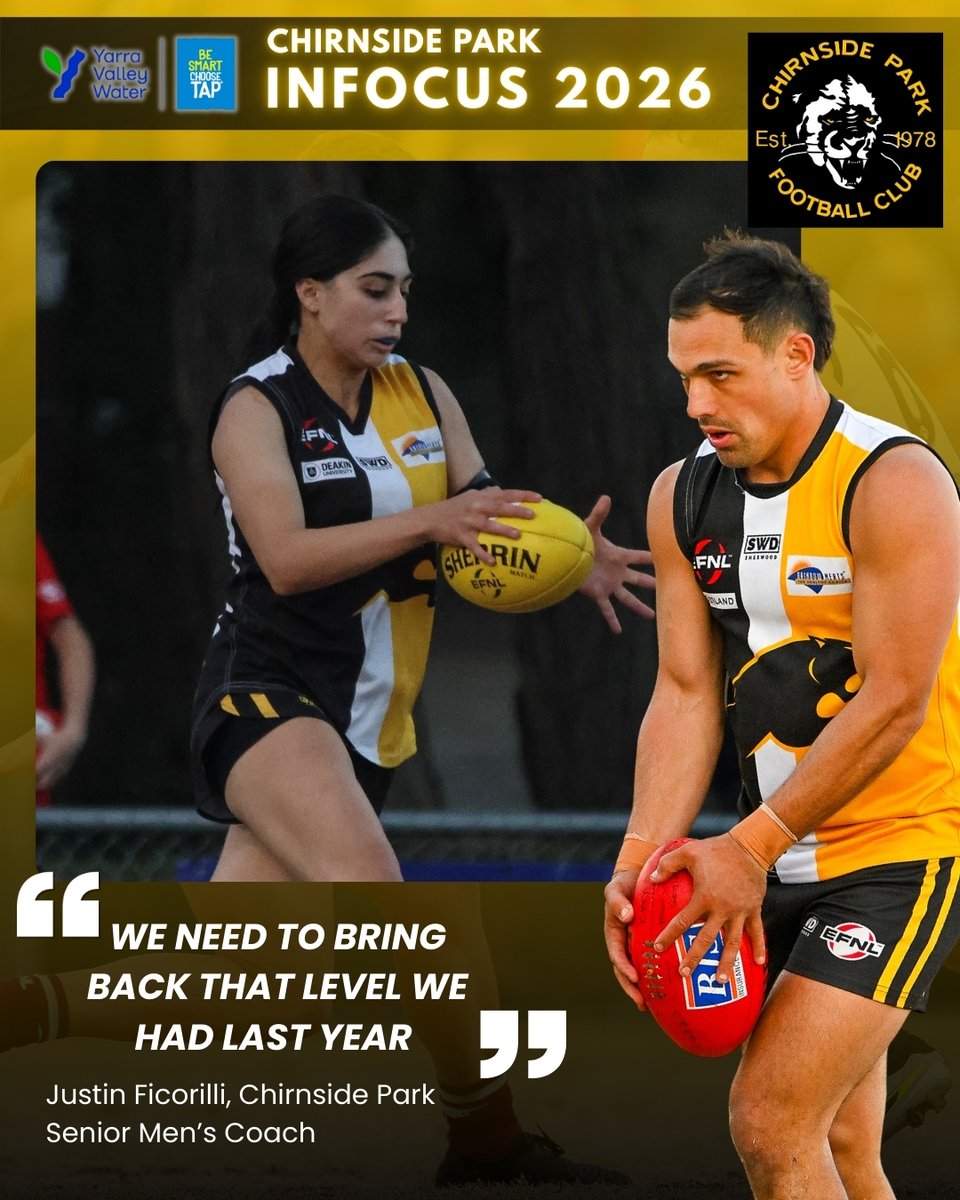 YvWater InFocus 2026 | <a href="/ChirnsidePark/">CPWFC</a> 

Last year’s Division Four minor premiers, Chirnside Park enter the 2026 season as one of the key teams of the division, while the Senior Women's side look to take another step forward.

Read HERE: efnl.org.au/yarra-valley-w…...