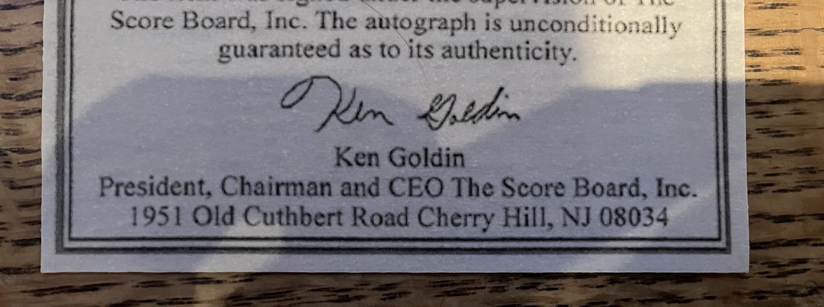 BerkKitchen's tweet photo. Alright hobby twitter, hoping to ask for some help here. Does @KenGoldin @GoldinCo issue COAs that look like this? This ebay seller's been posting about 40-60 in-person autos every week for months now. Starting to smell like 🐟 @CardPurchaser https://t.co/6TeGcPstEM https://t.co/6oedhyKaqQ