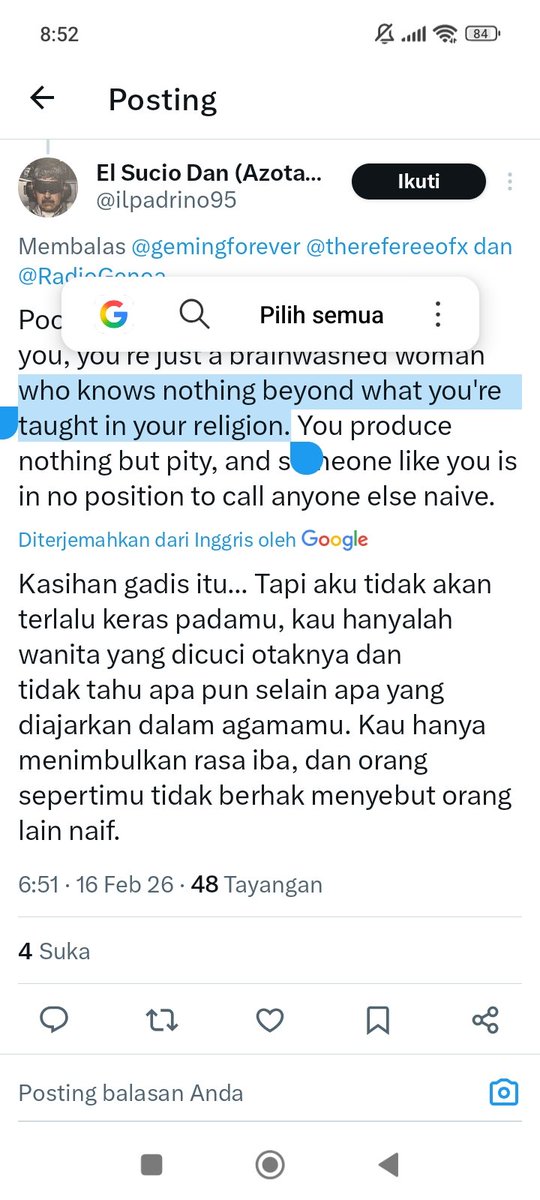 gemingforever's tweet photo. @ilpadrino95 @therefereeofx @RadioGenoa This is taught in your religion. 😁😁🤣🤣 THE POINT IS
You bringup RELIGION. 
READ YOU WRITING AGAIN!!!!!! https://t.co/u7B72StkNC