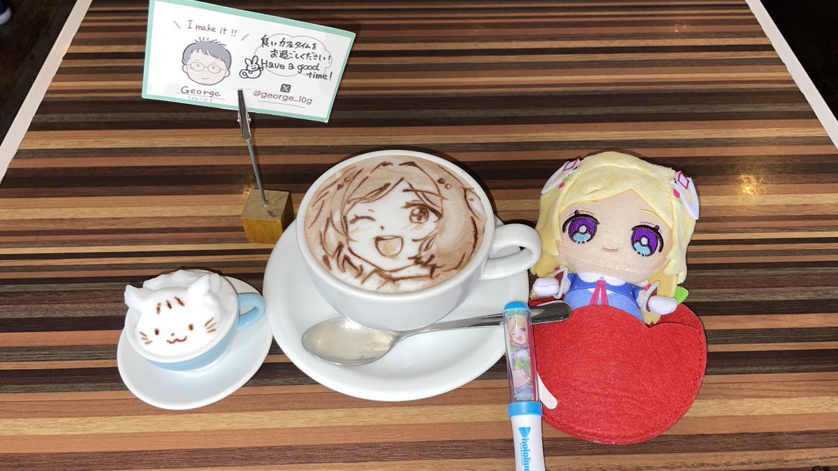 fav_world_hw's tweet image. 🎂 #アキロゼ生誕祭2026 🎂

#REISSUE  さんにて🍎アキちゃんのラテアートを描いていただきました☕️
生まれて初めて描いていただいて、あまりの出来の凄さに感動して手がつけれないよ…
#アロ絵
