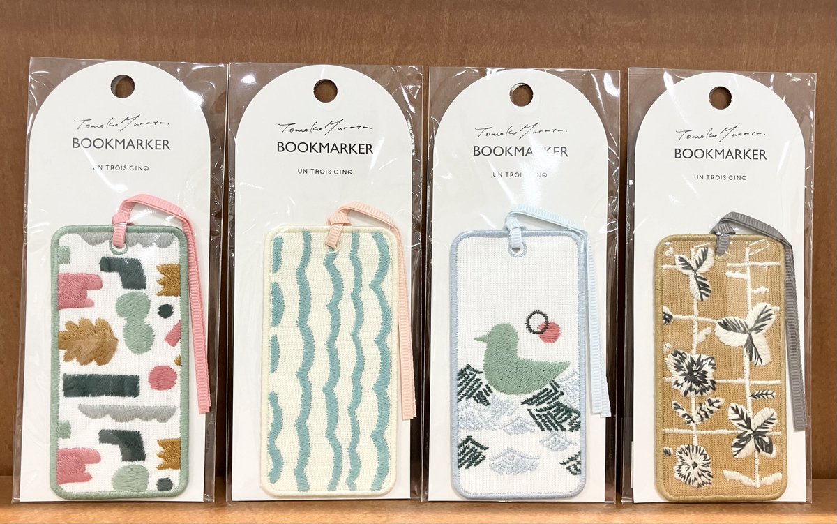 〜窓から見える暮らしの風景〜
ムラタトモコ×ヒサゴ　刺繍しおり
¥1100（税込）

左から
Harvest（実り）
Ripple（リップル）
Seabird（海鳥）
Sprout（スプラウト）

＃丸善　＃ヒサゴ