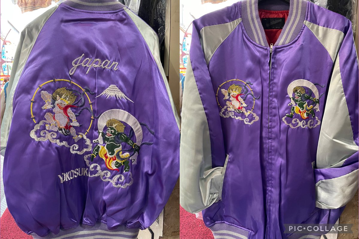 本日は日本製❗️サテン地の風神雷神Fサイズ（1290-F）パープル