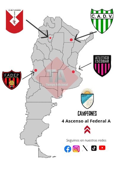 🏆 Provincias Campeonas 🏆

Tras jugarse las finales de cada zona, ya están listas las cuatros (4) provincias confirmadas para el próximo certamen del Federal A.

1- Tucumán ( TUCUMAN CENTRAL)
2- Chaco (DEFENSORES DE VILELAS)
3- Buenos Aires (Atlético Escobar)
4- Mendoza (FADEP)