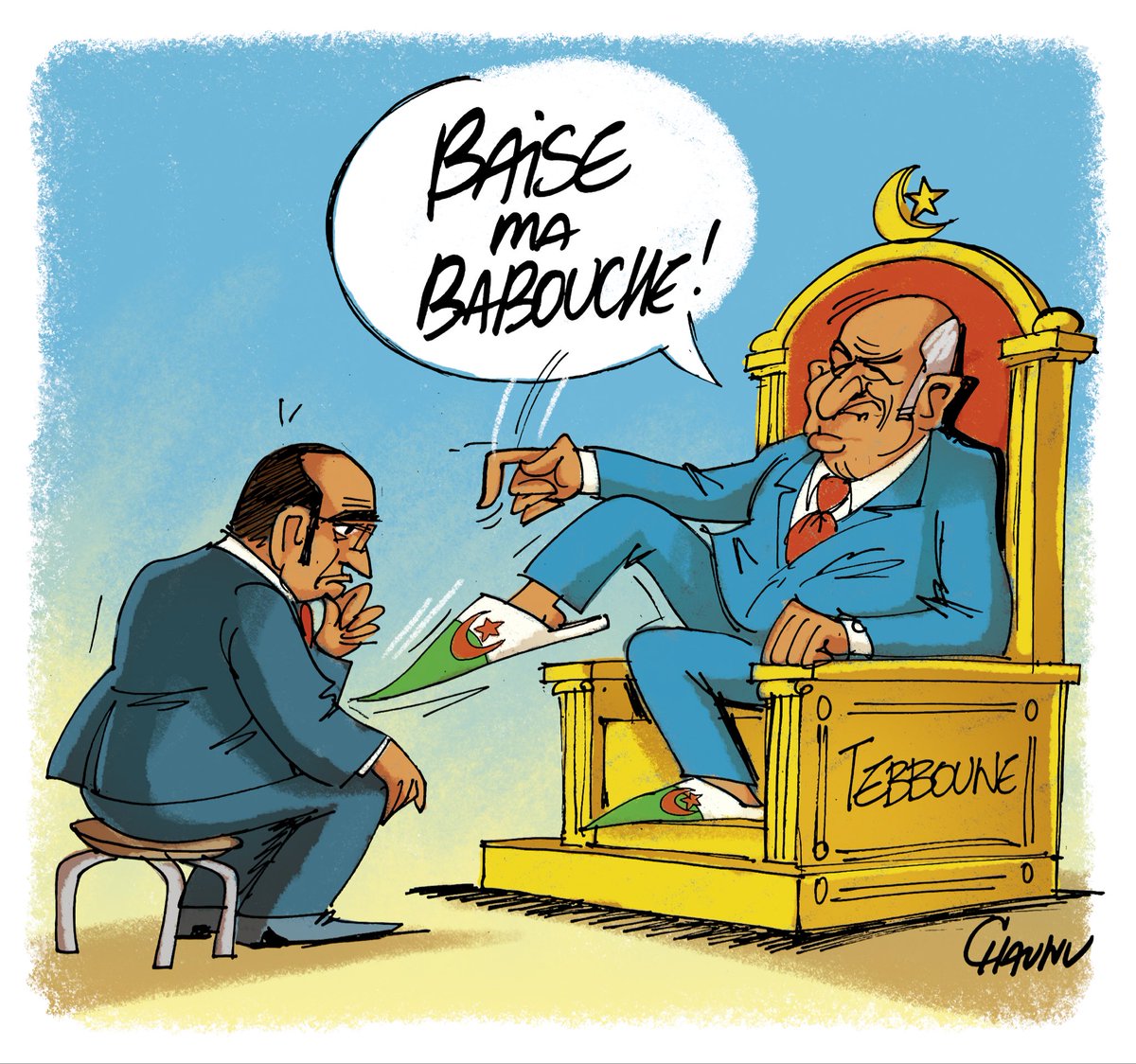 ✏️ dessin du jour pour <a href="/_lunion/">L'union</a> le déplacement sensible de Laurent Nuñez à Alger