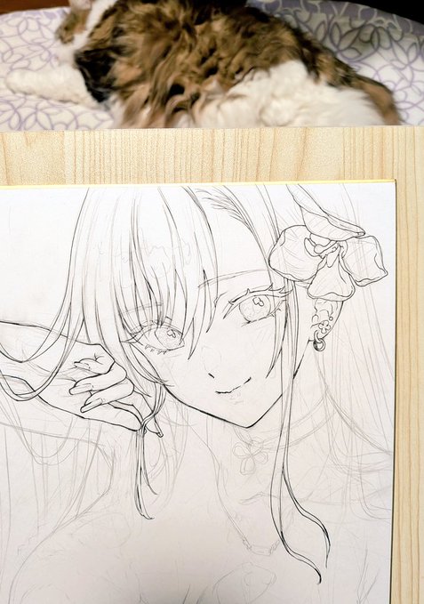 色紙イラストも描いてます。。ティアに間に合え〜💦 