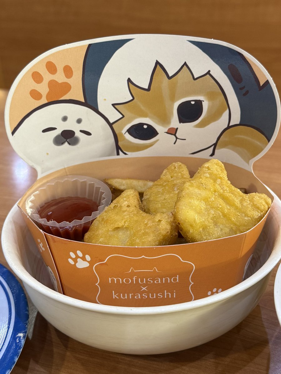 00minny's tweet photo. ビッくらポンのゲーム画面もモフサンドだったよ😻💖ෆ˚* 今回は2回当たったo(>∀<*)o◓◓⟡.·*. コラボメニュー可愛かったからアップも載せちゃう(*´ч`*)🍽🍣♪♪✨ #モフサンド #くら寿司 https://t.co/wF1dx2MwlI