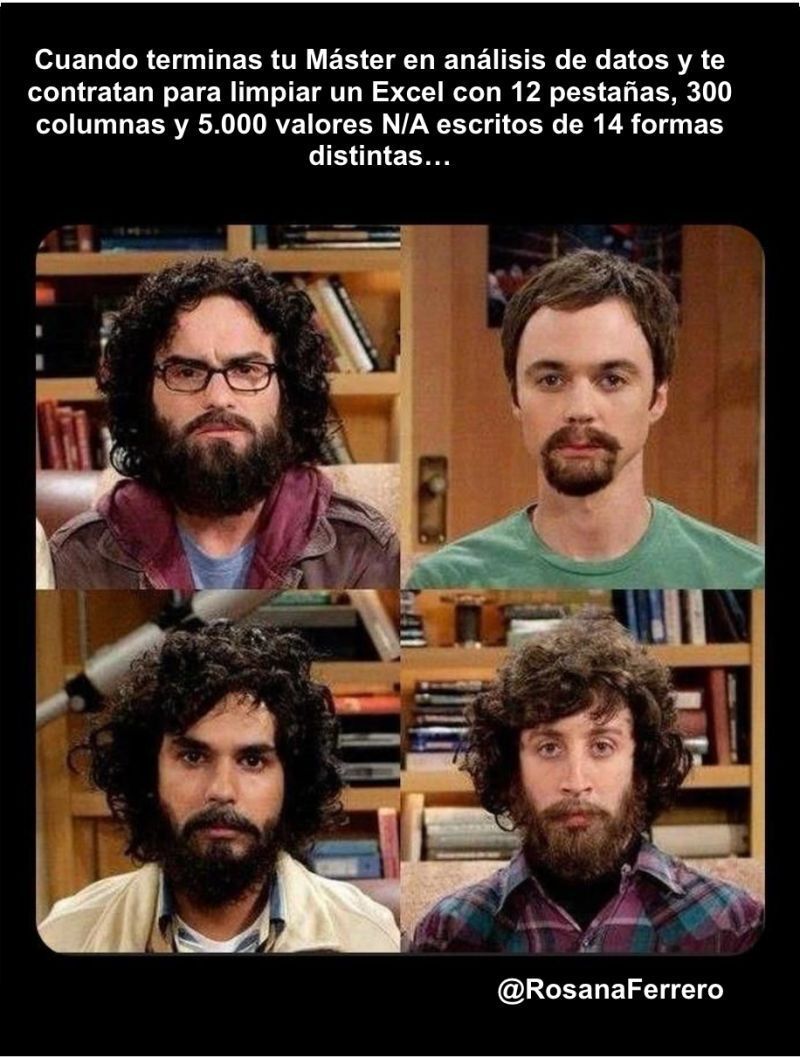🙃 La mayor parte del trabajo en ciencia de datos no es modelizar, ni optimizar hiperparámetros, ni desplegar pipelines en producción. Es enfrentarse a datos mal definidos, mal documentados y peor gobernados. 

#stats #datascience #dataviz #rstats #python #ML #cienciadedatos