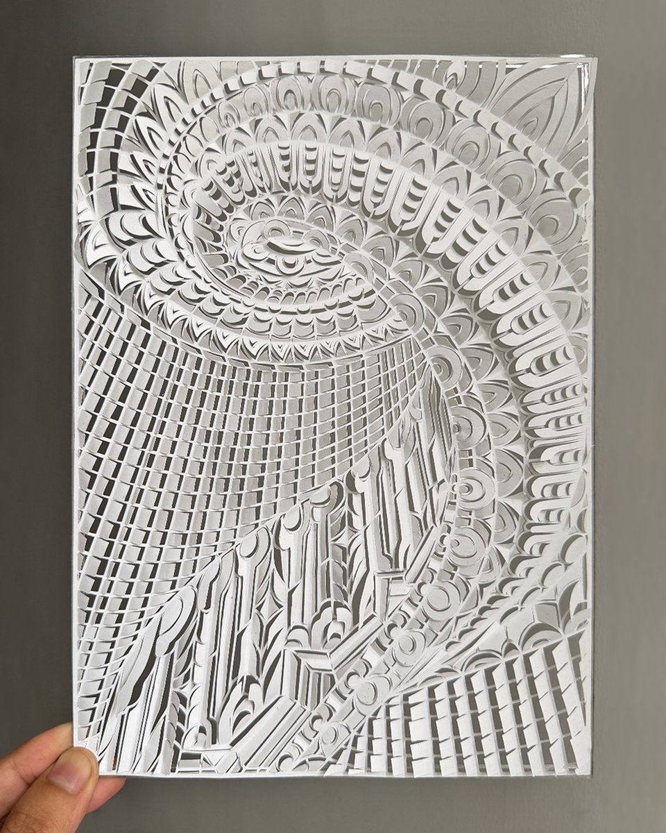 Size : 10x7 inches        

#Paper #papercut #papercutting #India #architecture  #art