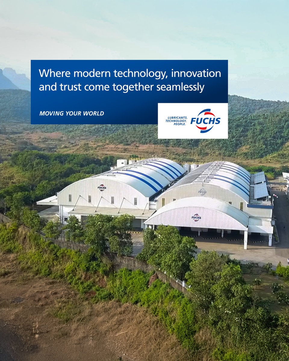 FuchsIndia's tweet image. Powered by next-generation technology, our state-of-the-art facility serves as a trusted hub for delivering performance-driven lubricant solutions for India’s industries.

#fuchs #fuchsindia #movingyourworld #manufacturingexcellence #industriallubricants