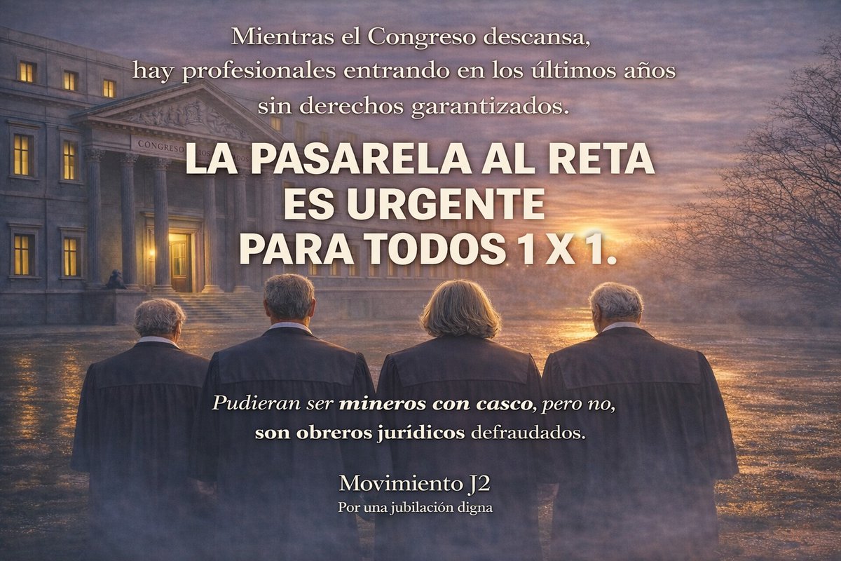 <a href="/SaizElma/">Elma Saiz</a> Desde hace más de 3 años abogados y procuradores mutualistas esperamos una #pasarelaalreta1x1paratodos que no llega y muchos no se pueden jubilar. Pensiones de 300 euros x12 sin actualización ¿Es justicia social y progresismo? Apartados del resto de ciudadanos. Ya basta.