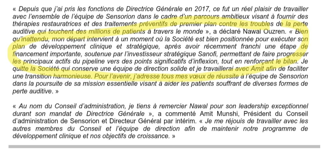 DrakkarTrading's tweet image. #Sensorion 🔻
Le communiqué laisse entendre que ce sera positif ou je me trompe ? 🤑 🔛 Si SENS-501 confirme un signal à 6 mois et que SENS-601 entre en clinique :
➡️ dé-risking majeur
➡️ changement de perception du marché
➡️ fort re-rating du cours de bourse
News T1 ! 🔥