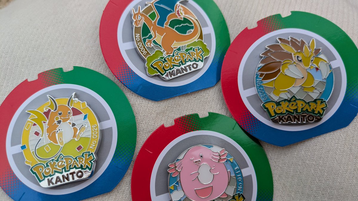 ポケパークカントーのピンバッジ、全部優勝すぎる マジで可愛い死にそう