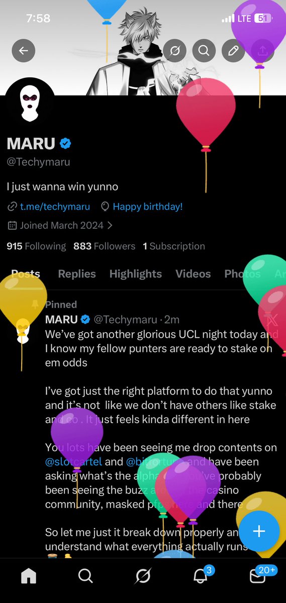 Got balloons today 😇