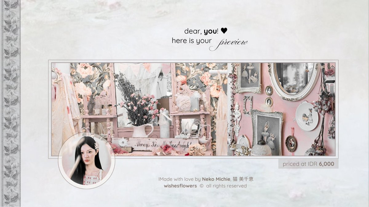 wishesflowers's tweet image. a repost will be appreciated! ♥︎

#zonauang  #zonaba  |  afternoon, dearests! here I present to you, (6) ready to wear layout from Minju of ILLIT latest updates. priced at IDR 6,000 + available in JPNGs. come &amp;amp; knock my direct message if you are interested in claim them!  𓍯 ⊹