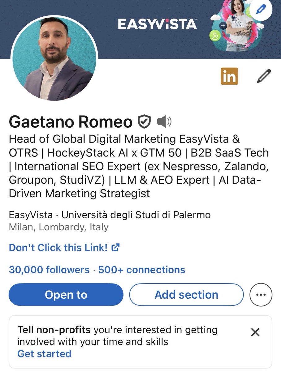30.000! ✨
Oggi il contatore di LinkedIn segna una cifra che mi fa battere il cuore. Trentamila persone che hanno scelto di seguire il mio percorso, di leggere i miei pensieri e di confrontarsi con me.

#LinkedIn #Community #30k #Networking #Milestone #PersonalBranding
