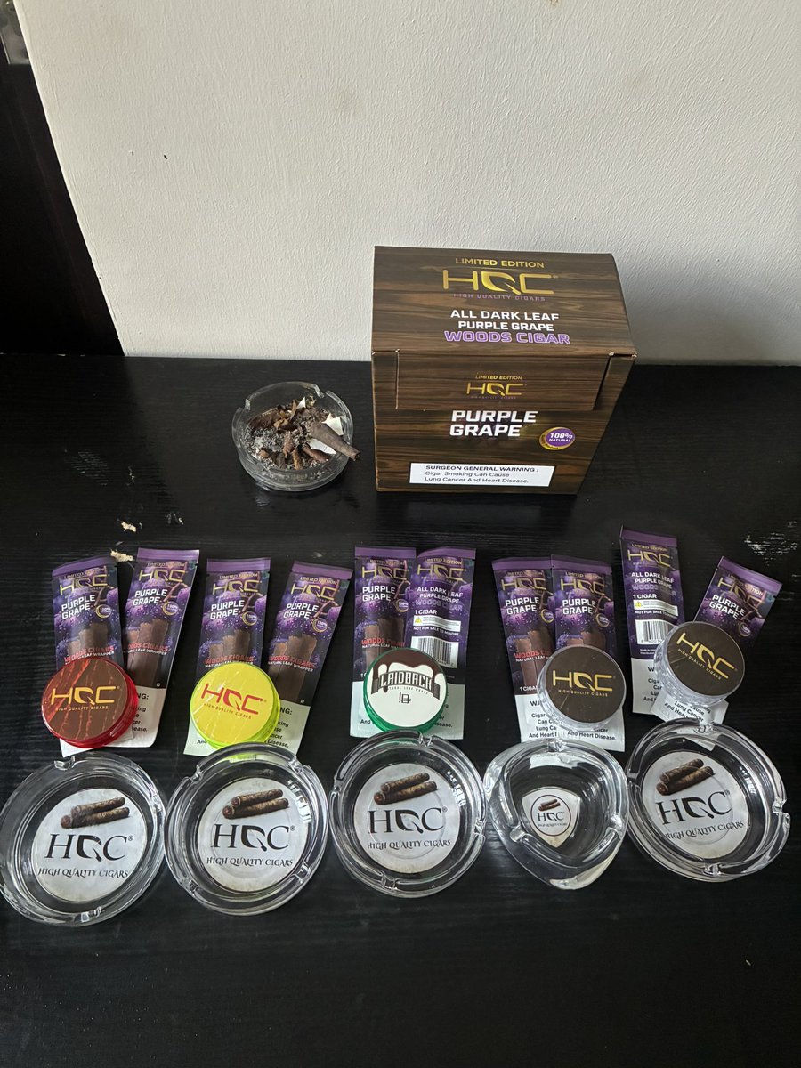 Stoner Giveaway Alert 🔥

Quote this tweet, 5 quote with the most likes wins! And must be following <a href="/HQC_hub/">High Quality Cigars</a> 

Prize includes:
• Exclusive HQC Ashtray
• HQC Purple Grape (Limited Edition)
• HQC Plastic Crusher

Winners will be announced in 24 hours.

Let’s see those quotes!