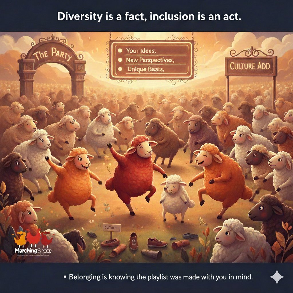 Diversity is a fact, but inclusion is an act.

We spend millions on hiring "diverse talent" only to ask them to "fit in" once they arrive. If you hire a marathon runner and then tell them they can only walk, you haven’t gained a runner; you’ve just wasted their potential.