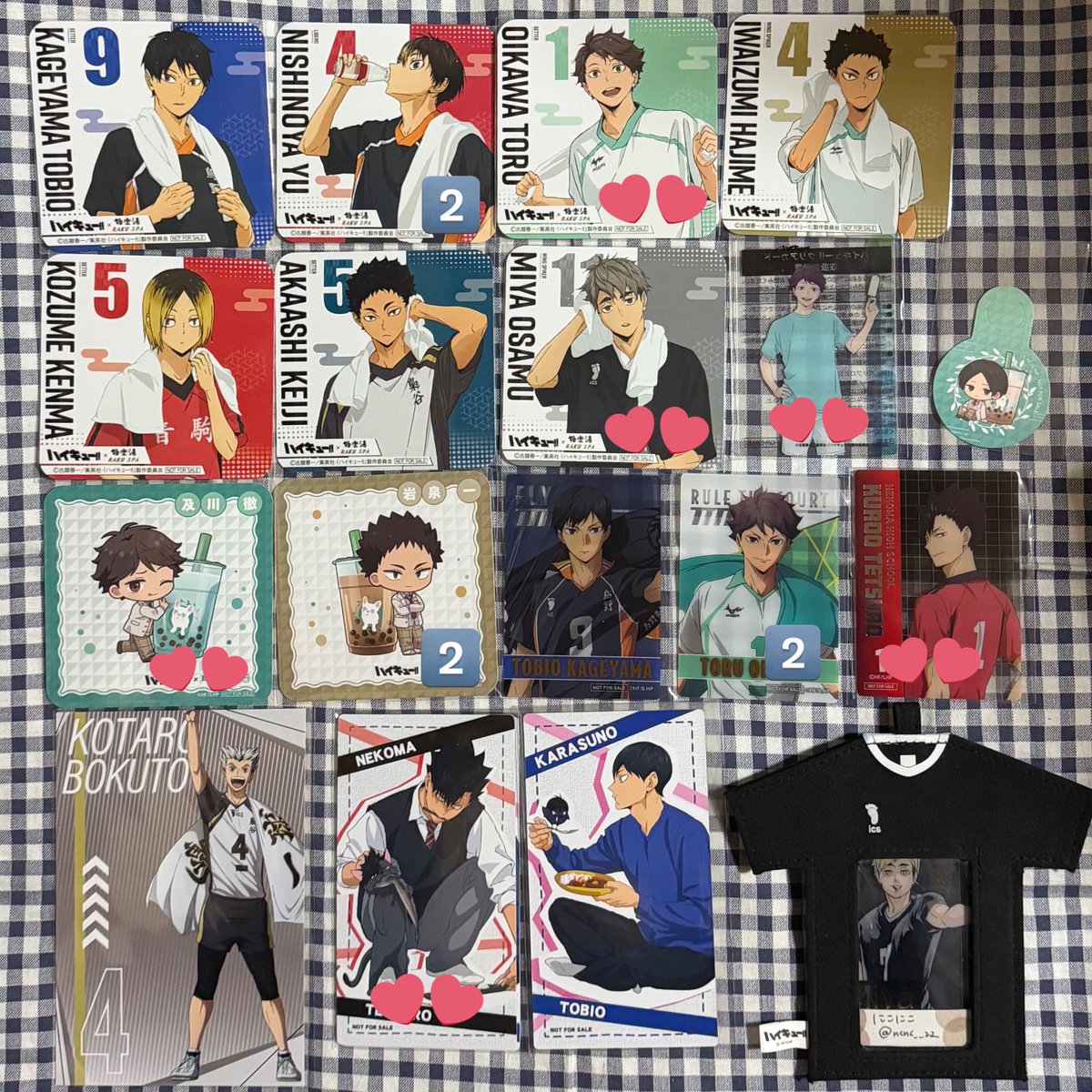 交換】ハイキュー!! 特典 ポスカ コースター カード 譲 ）画像①〜⑥