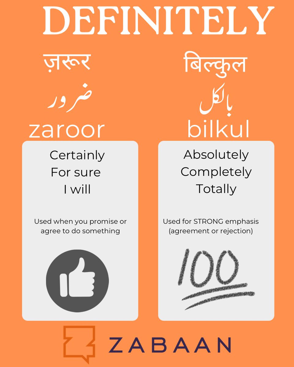 Zabaan's tweet photo. Did this confuse you when you were learning Hindi? Let us know any other word pairs you’d like cleared up 😊 https://t.co/lNal0FznAe