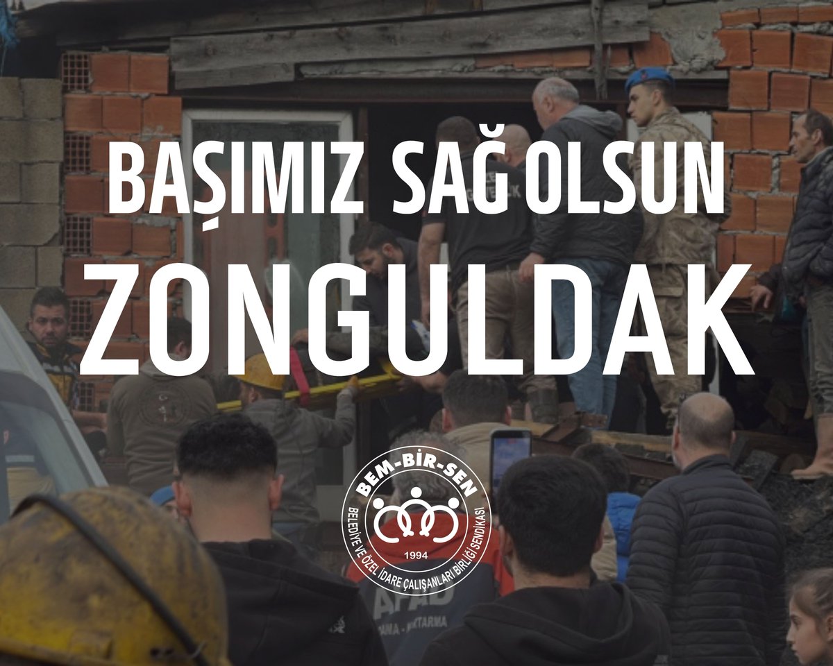 Zonguldak’ta yaşanan maden göçüğünde iki işçi kardeşimizi kaybetmenin derin üzüntüsünü yaşıyoruz.

Hayatını kaybeden emekçilerimize 
ALLAH'tan c.c. rahmet, aileleri ve yakınlarına başsağlığı diliyor, sağ kurtarılan işçi kardeşlerimize acil şifalar temenni ediyoruz. 

#Zonguldak