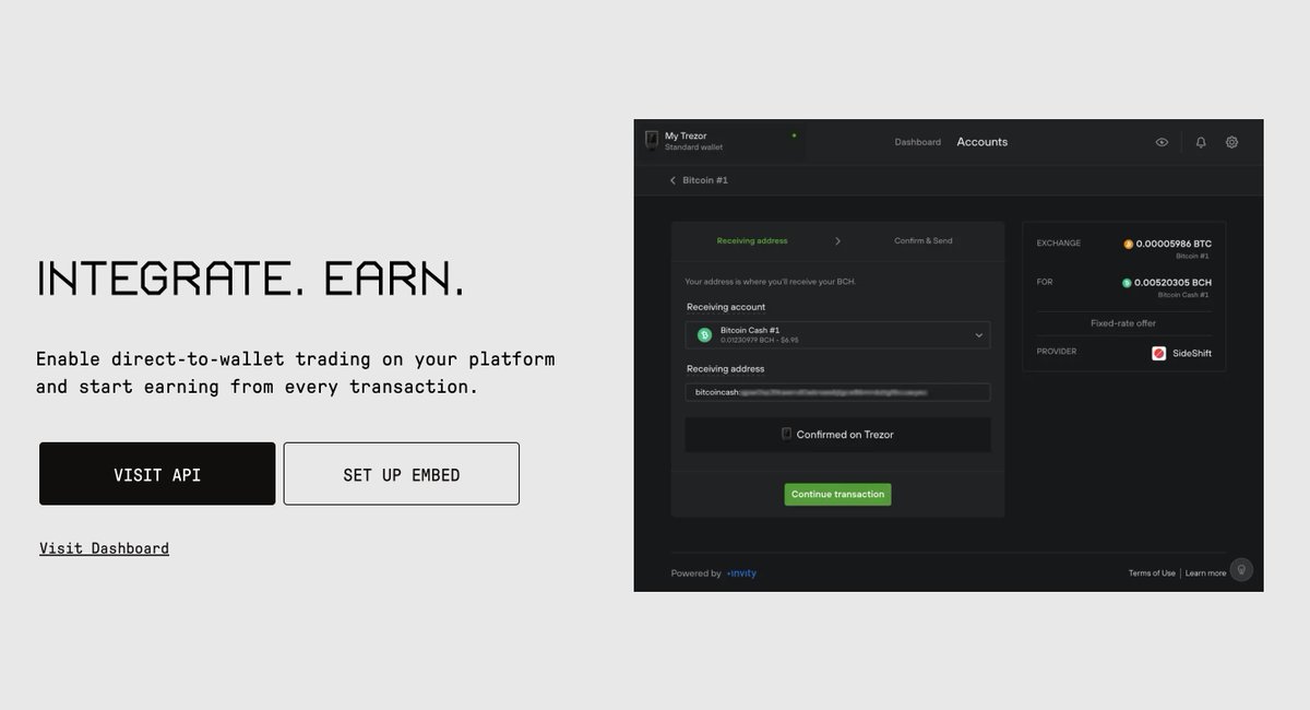 sideshiftai's tweet image. The SideShift API powers swaps inside wallets, payment processors, trading bots and more.

One integration. 200+ assets. 45+ networks.

Start building → sideshift.ai/integrations